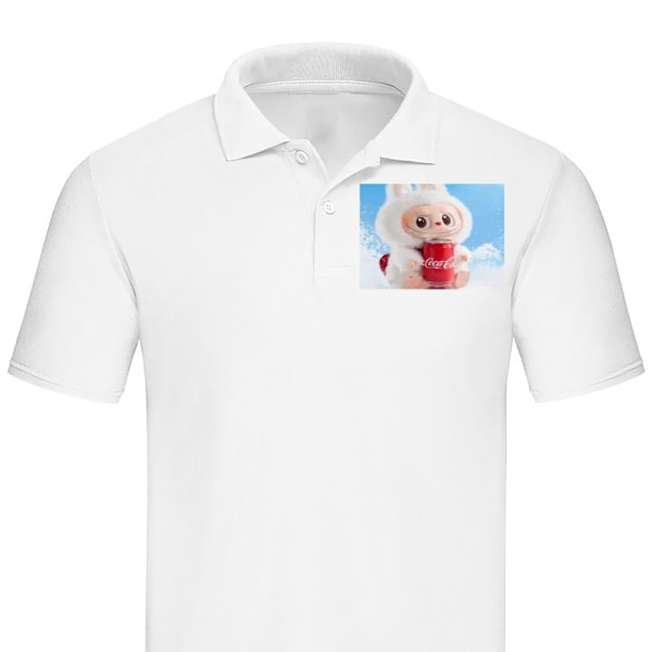 Piké för Vuxen | Elegant Pikétröja Labubu Summer Edition Vit XX-Large