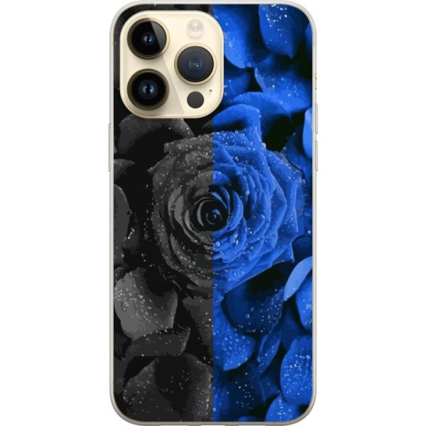 Apple iPhone 15 Pro Max Läpinäkyvä kuori Musta ja sininen r