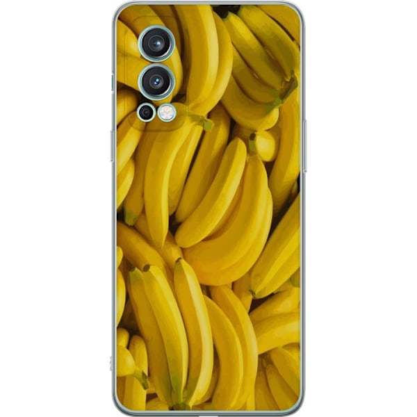 OnePlus Nord 2 5G Genomskinligt Skal Banana Pattern – lekfullt mönster med gula bananer