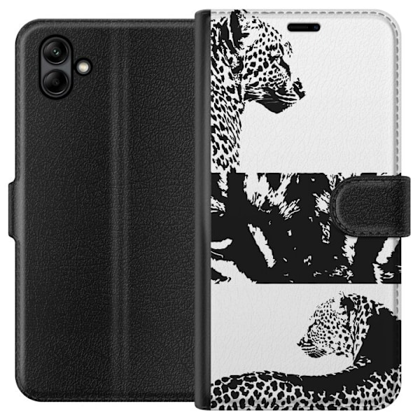 Samsung Galaxy A05 Tegnebogsetui Leopard Faces