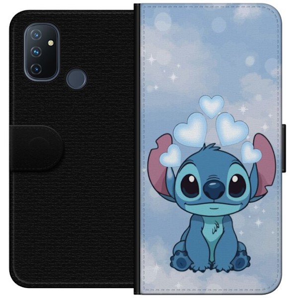 OnePlus Nord N100 Plånboksfodral Stitch Hoppande Glädje –