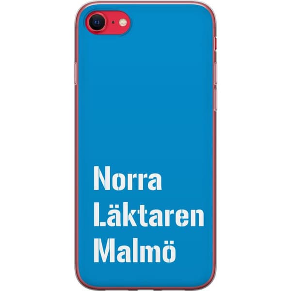 Kompatibel Mobilcover til Apple iPhone 8 Minimalistisk blå tekstdesign med Malmö-tema og moderne typografisk stil blå