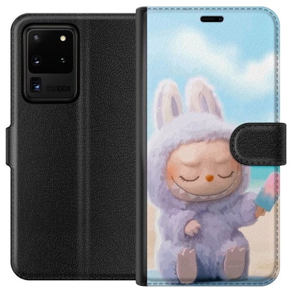 Samsung Galaxy S20 Ultra Tegnebogsetui Labubu Lyserød Stemning