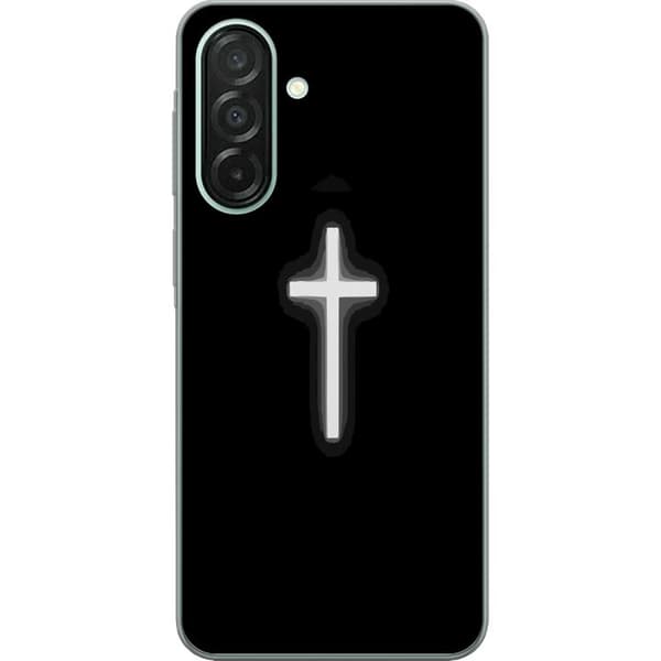 Kompatibel Mobilcover til Samsung Galaxy A26 Lysande vitt kors sort