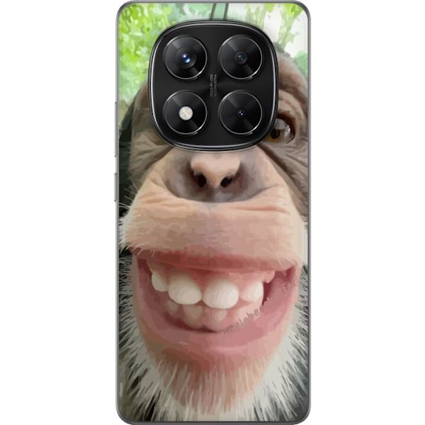 Xiaomi Redmi Note 14 Pro Genomskinligt Skal Chimp Selfie Rolig Grafisk Design Apa Djurmotiv Trend Roligt Motiv Populärt Urban Art Stil