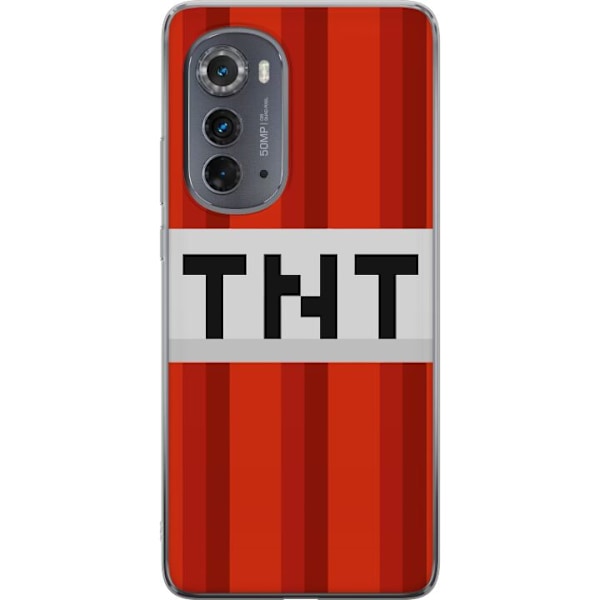Motorola Edge (2022) Gennemsigtig cover Minecraft TNT