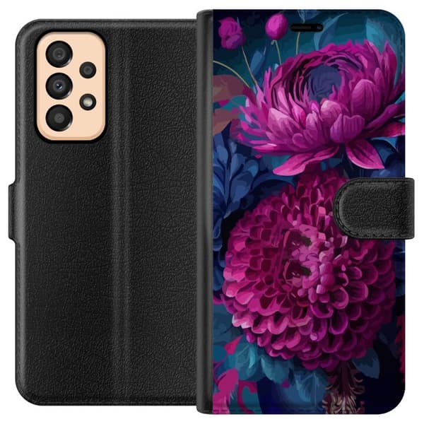 Kompatibelt Plånboksfodral till Samsung Galaxy A33 5G Blommor