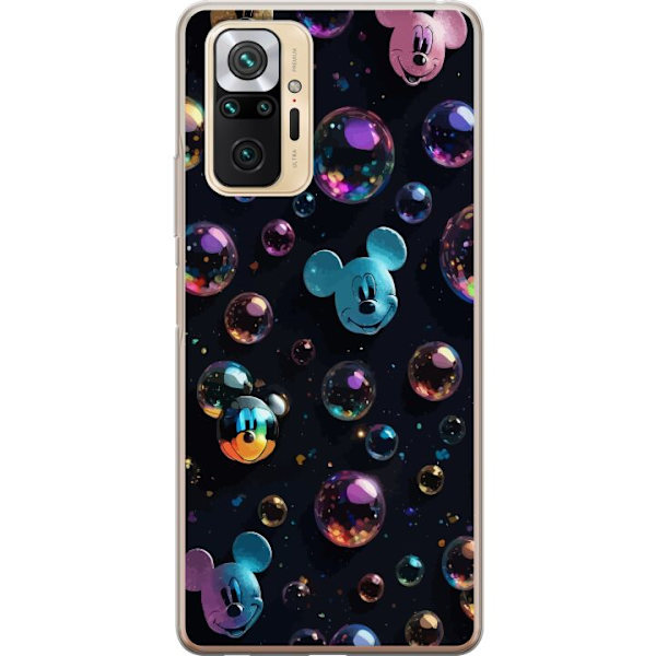 Xiaomi Redmi Note 10 Pro Gennemsigtig cover  Mickey Mouse Disney Bobler Design Sjovt Motiv Populær Disneyfigur Tegneserie Børneklassiker