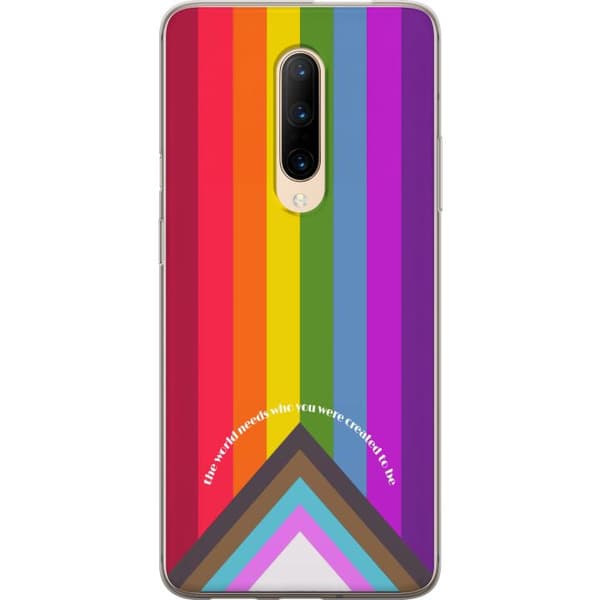 Kompatibelt Mobildeksel til OnePlus 7 Pro Fargerik Pride-regnbue med inspirerende sitater