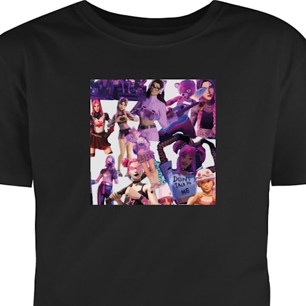 Barn-T-shirt | Bekväm T-shirt för Barn Fortnite svart 12-13 År