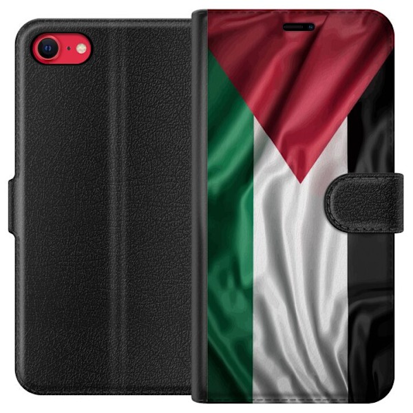 Apple iPhone SE (2020) Tegnebogsetui Palestinaflaget – ikonisk frihedssymbol i rød, sort, hvid og grøn