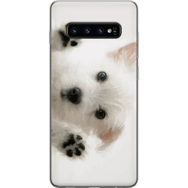 Samsung Galaxy S10 Läpinäkyvä kuori Koira