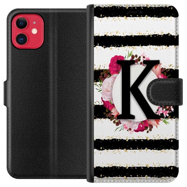 Yhteensopiva Lompakkokotelo Apple iPhone 11 Kirjain K