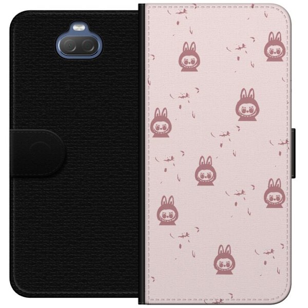 Sony Xperia 10 Plus Lompakkokotelo Labubu Neon Pop - Neonväri
