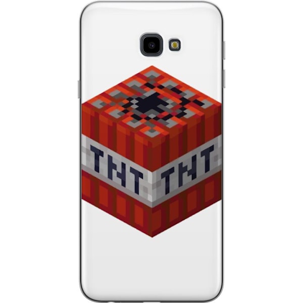 Samsung Galaxy J4+ Läpinäkyvä kuori Minecraft TNT