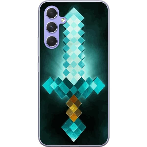 Kompatibelt Mobildeksel til Samsung Galaxy A54 Minecraft sverd