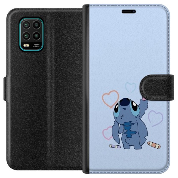 Xiaomi Mi 10 Lite 5G Lompakkokotelo Stitch Sydämet
