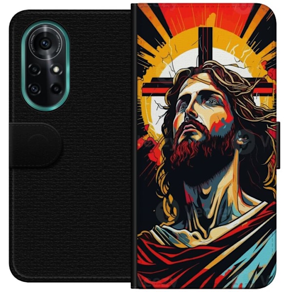 Huawei nova 8 Pro Lompakkokotelo Jeesus ja Kortti - uskonnolli