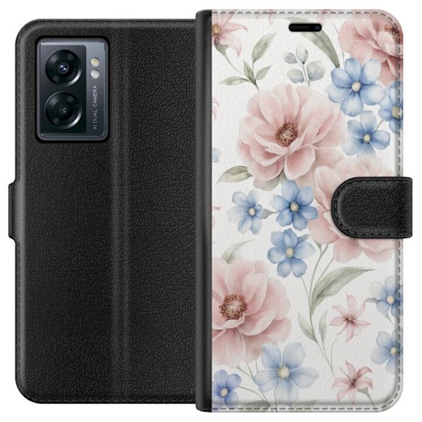 OnePlus Nord N300 Plånboksfodral Romantiska blommor
