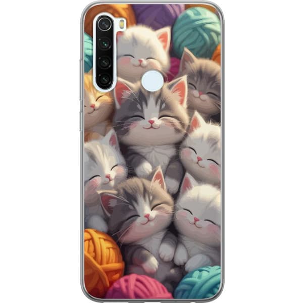 Kompatibelt Mobildeksel til Xiaomi Redmi Note 8 Sovande kattungar beige