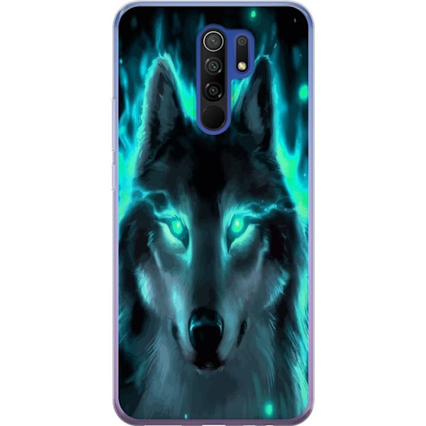 Xiaomi Redmi 9 Läpinäkyvä kuori Susi