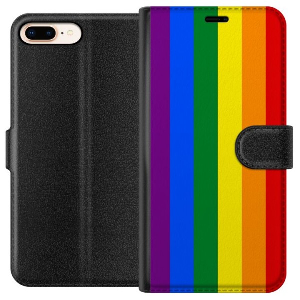 Apple iPhone 8 Plus Plånboksfodral Pride Flagga