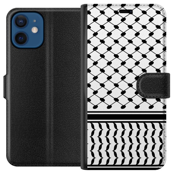 Apple iPhone 12  Tegnebogsetui Keffiyeh mønster