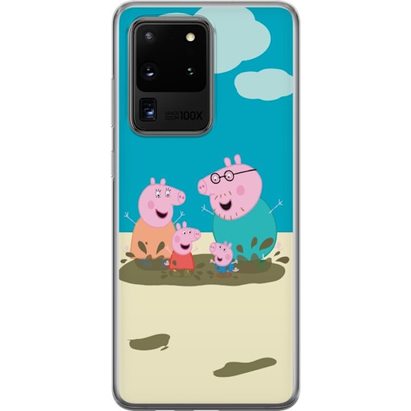 Samsung Galaxy S20 Ultra Genomskinligt Skal Greta Gris Familje
