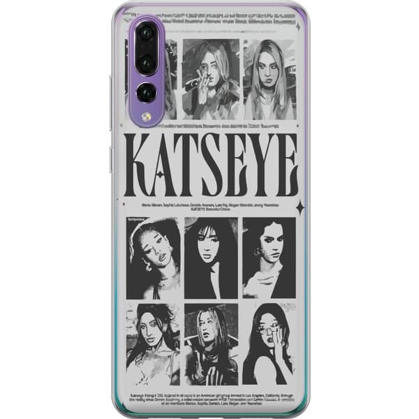 Kompatibelt Mobilskal till Huawei P20 Pro KATSEYE svartvit poster grå