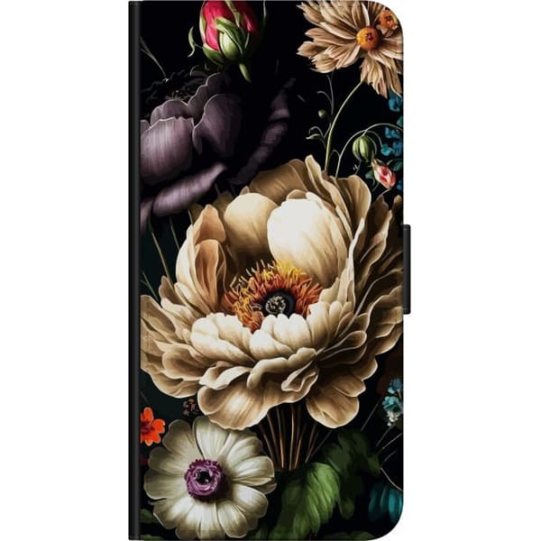Kompatibel Tegnebogsetui til Samsung Galaxy A03s Blomster