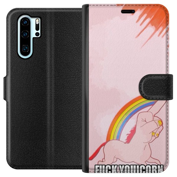 Huawei P30 Pro Plånboksfodral Fuck Unicorn