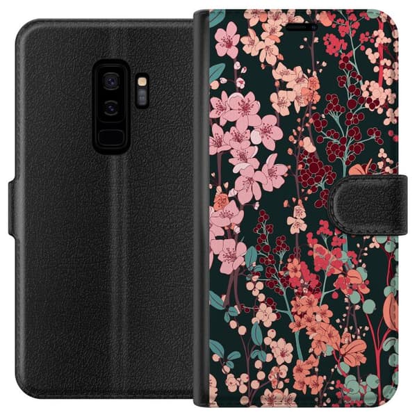 Kompatibel Tegnebogsetui til Samsung Galaxy S9+ Blomster