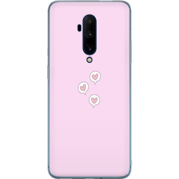 OnePlus 7T Pro Gennemsigtig cover Hjerter i bobler