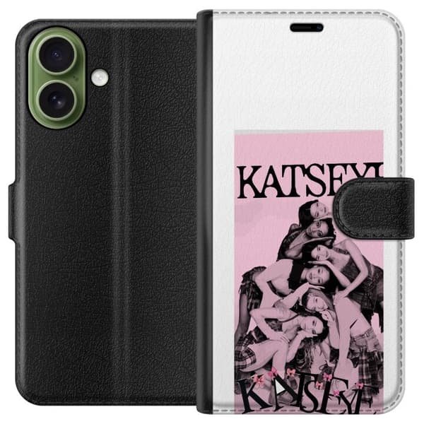 Kompatibelt Plånboksfodral till Apple iPhone 17 KATSEYE i rosa rosa