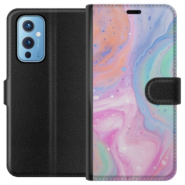 OnePlus 9 Tegnebogsetui Pastelmarmor