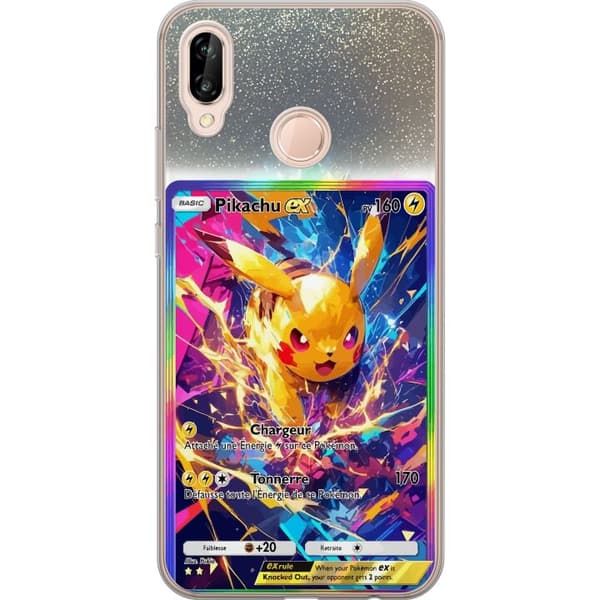 Kompatibelt Mobildeksel til Huawei P20 lite Pikachu gul