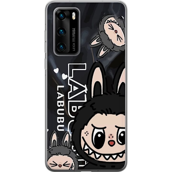 Huawei P40 Läpinäkyvä kuori <nl>Labubu Black Energy - Musta