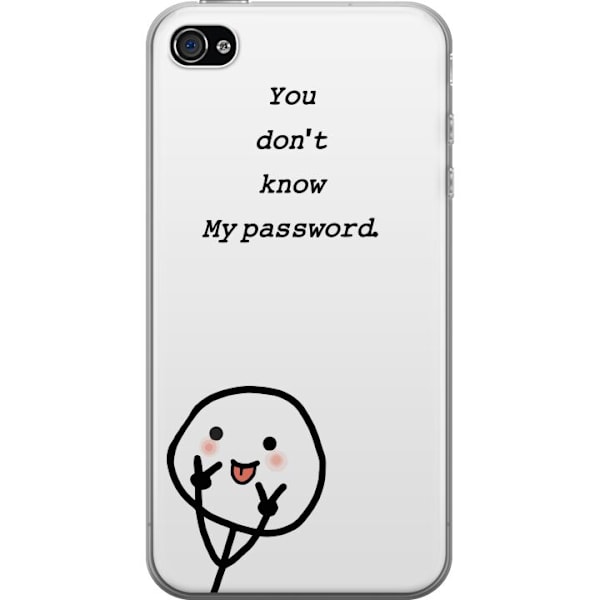 Apple iPhone 4s Genomskinligt Skal You Don’t Know My Password – edgy textmotiv med attityd