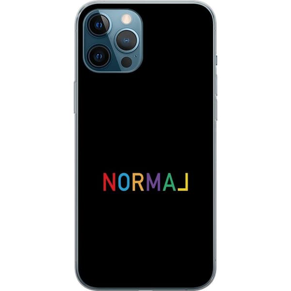 Kompatibelt Mobilskal till Apple iPhone 12 Pro Max Färgglad Normal text svart