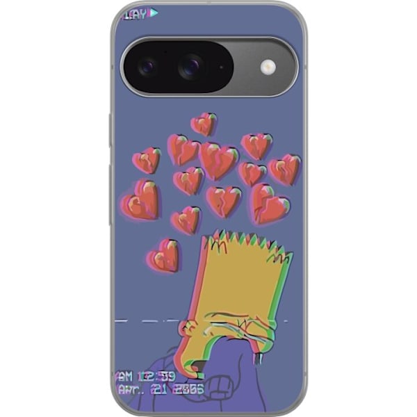 Google Pixel 9 Gjennomsiktig deksel Bart Simpson