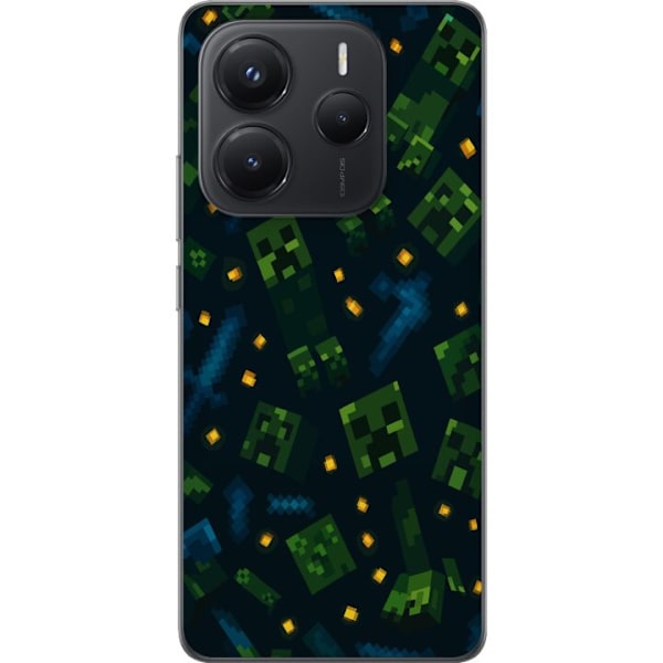 Xiaomi Redmi Note 14 Gennemsigtig cover Minecraft Dungeons Mob
