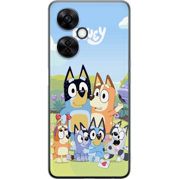 OnePlus Nord CE 3 Lite Genomskinligt Skal Bluey mobilskal med hela familjen i färgglad design