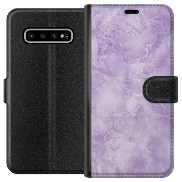 Kompatibelt Lommeboketui til Samsung Galaxy S10+ Marmor