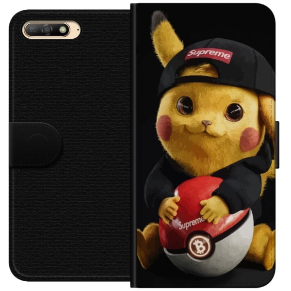 Huawei Y6 (2018) Lompakkokotelo Pikachu Supreme