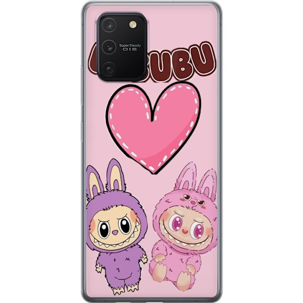 Samsung Galaxy S10 Lite Gennemsigtig cover Labubu Pink Monster