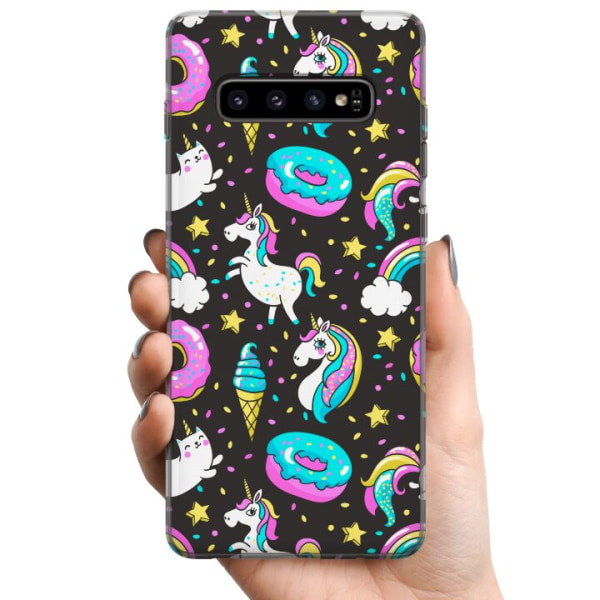 Samsung Galaxy S10 TPU Mobilcover Unicorn
