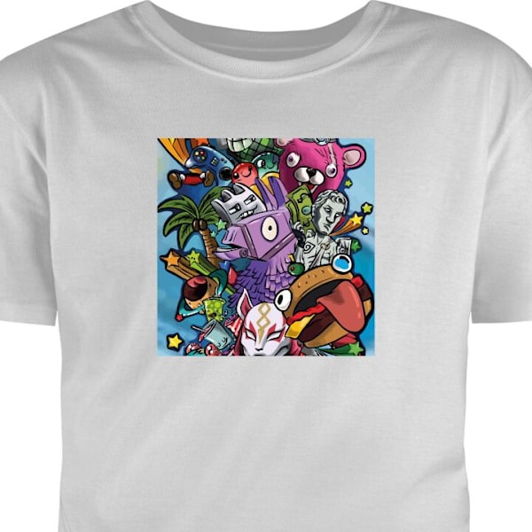 T-shirt til Voksen | Klassisk Voksen T-shirt Fortnite grå L