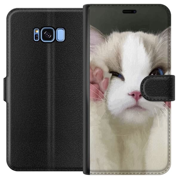 Kompatibelt Lommeboketui til Samsung Galaxy S8 Katt