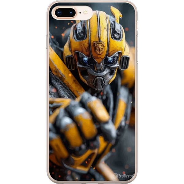 Kompatibelt Mobildeksel til Apple iPhone 8 Plus Bumblebee-robot Transformers gul mecha-action sci-fi-kriger detaljert cyberpunkhelt maskinrustning fi