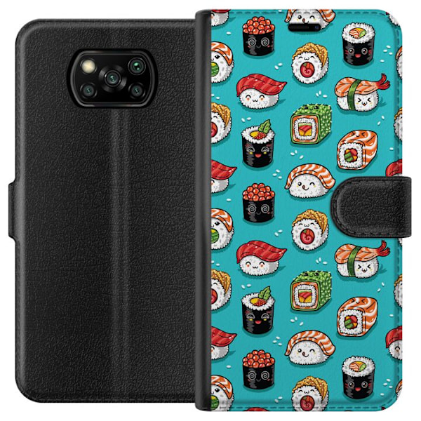 Xiaomi Poco X3 NFC Lompakkokotelo Sushi